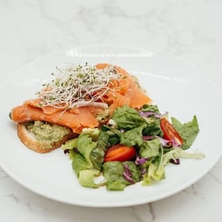 Smoked Salmon with Avocado Spread, Breakfast Toast